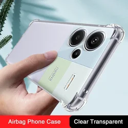 Luxury Airbag Case for Xiaomi Redmi Note13 Note 13 13R Pro Plus 13Pro Pro+ 5G 4G Transparent Shockproof Soft Silicone Back Cover