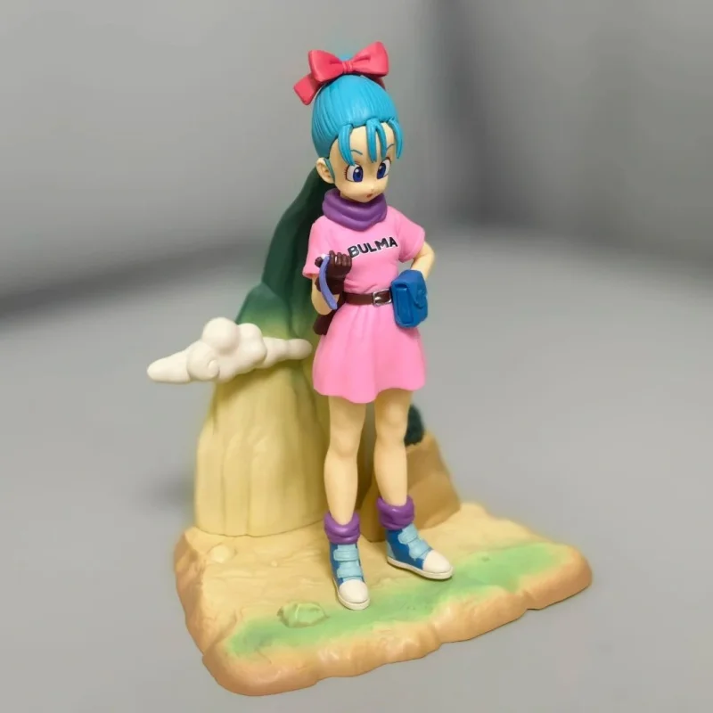 Bandai original banpresto anime dragon ball história caixa bulma pvc figura de ação modelo colecionável brinquedo de presente de aniversário