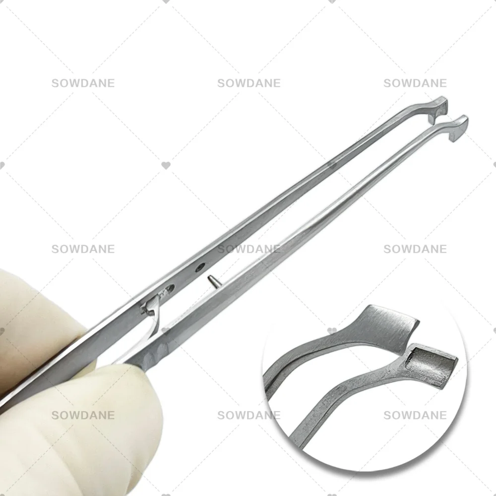 

L Stainless Steel Splint Holding Tweezers with Locker Implant Clamping Forceps Lab Implant Splint Gripper Best Tool