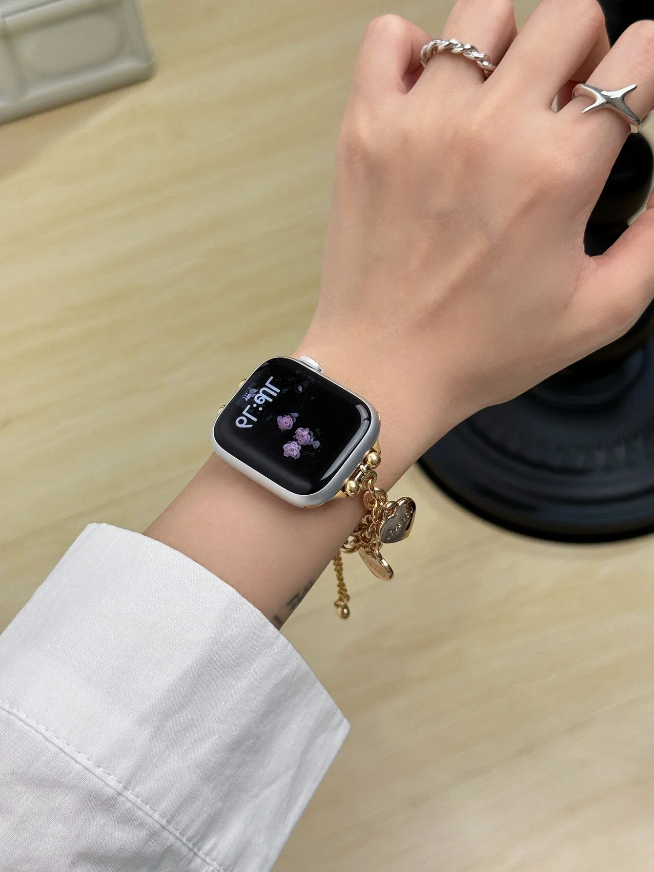 جديد القلب اللؤلؤ سوار ربط حزام ل سوار ساعة يد آبل للنساء 38 مللي متر 40 مللي متر 41 مللي متر 42 مللي متر 44 مللي متر 45 مللي متر 46 مللي متر 49 مللي متر