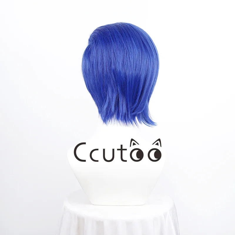 Halloween Inside Out Tristeza Peluca sintética azul Peluca de cosplay Juego de rol Tristeza Pelucas de pelo azul