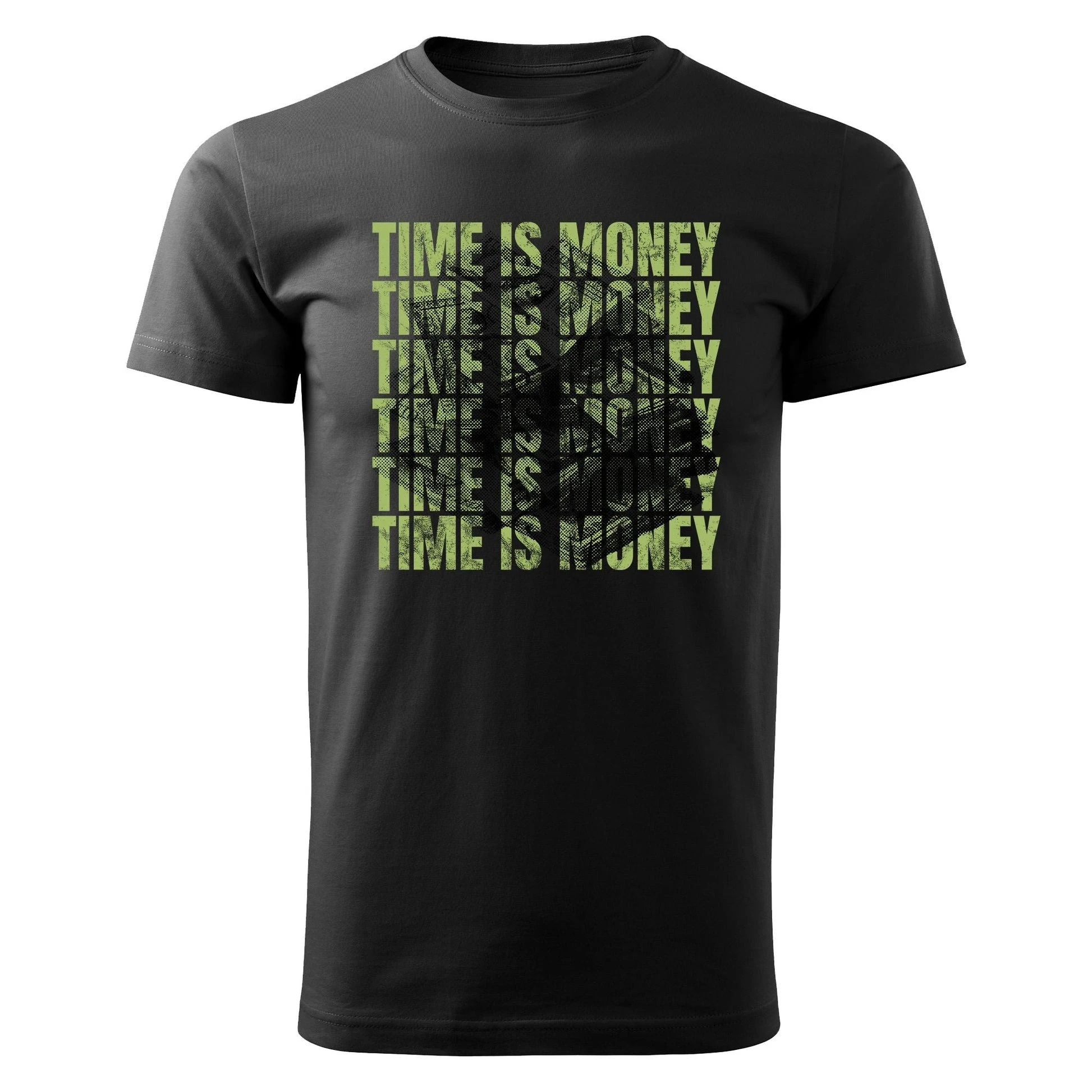 

Time Is Money Graphic Printing Summer Luxury Brand Pure Cotton Men's and Women's T-shirt Short Sleeve Street Fashion Trend