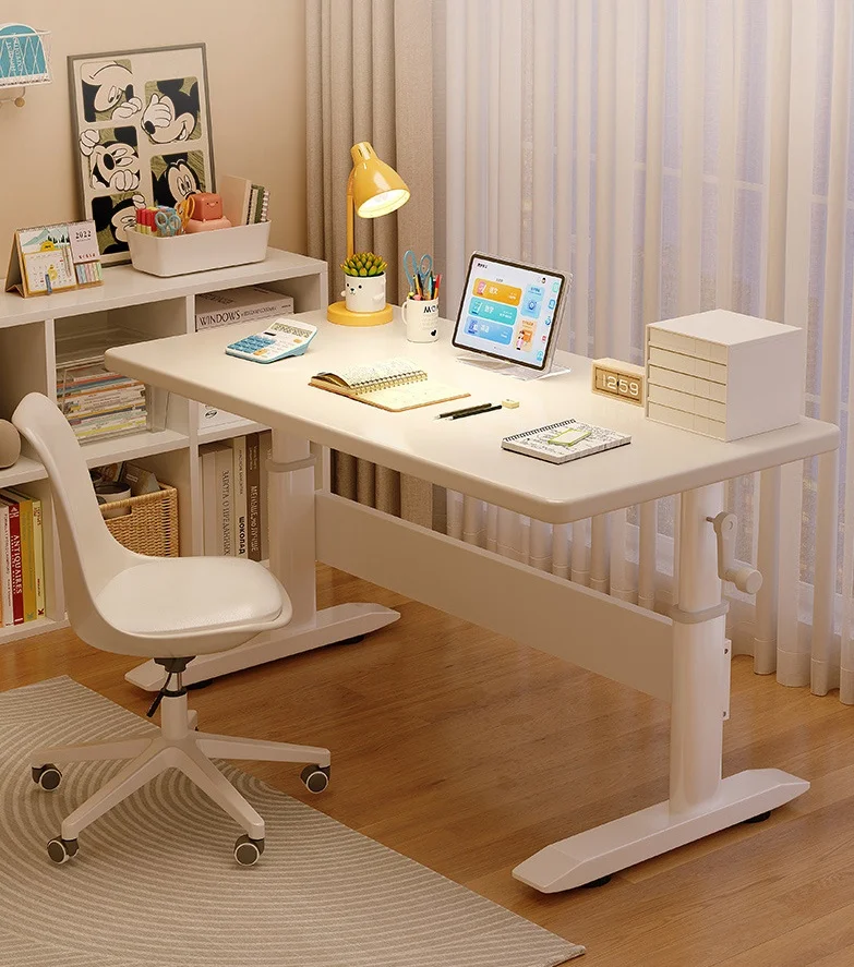 

!@Solid Wood Learning Table for Primary Secondary School Students Children's Bedroom Desk That Can Be Lifted Handwritten Tables