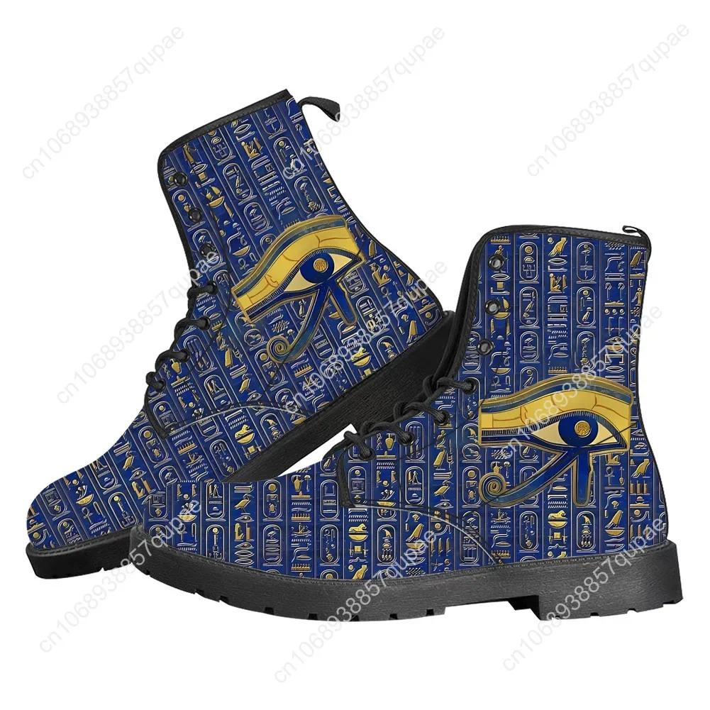 

Horus Egyptian God Eye of Egypt Casual Boots Mens Womens Teenager Shoes Fashion 3D Boot Outdoor High Quality Customize Made Shoe