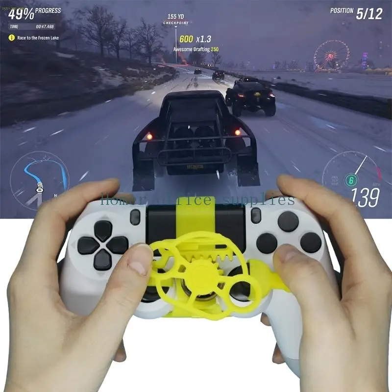 K43B Racing Games Mini Steering ABS Wheel Auxiliary Controller Game Joystick Simulator Gamepad for Console