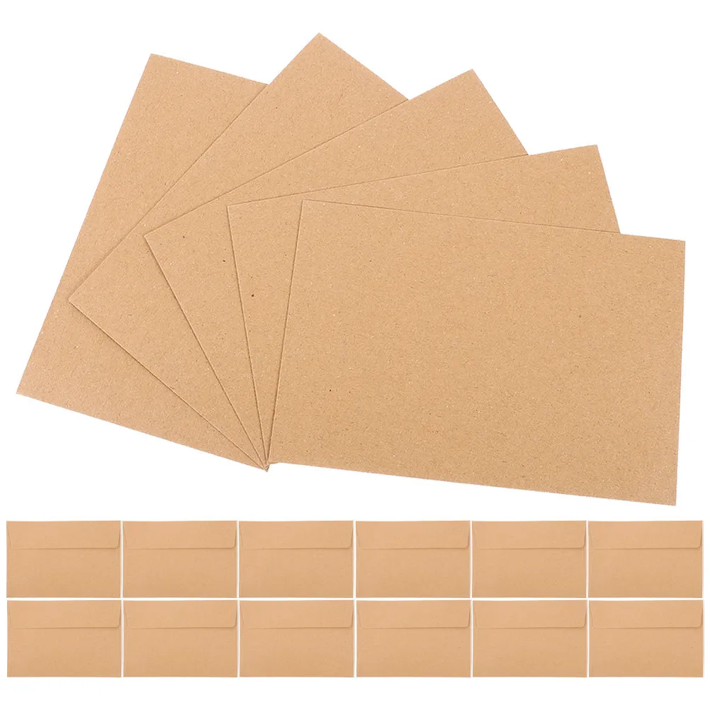 

60Pcs Wedding Invitation Envelopes Self Adhesive Elegant Paper Letter Storage Pouches Blank Letter Envelopes for Party Supplies