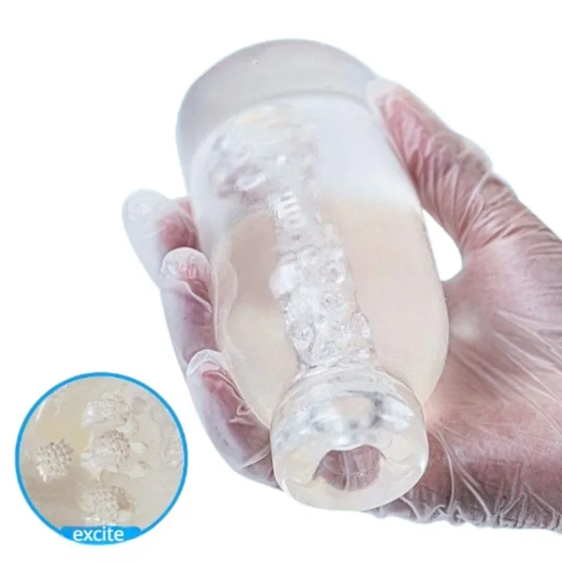 3 Size Mini Masturbator Cup Soft Transparent Vagina Penis Massage Male Endurance Exercise Portable Oral Sex Toys for Man Pocket