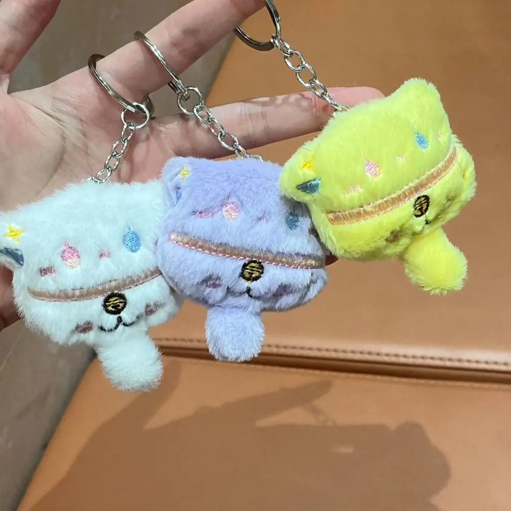 Key Buckle Rabbit Plush Keychain Korean Style Cartoon Cartoon Cat Plush Pendant Backpack Charms Cute Cat Plush Keyring Women