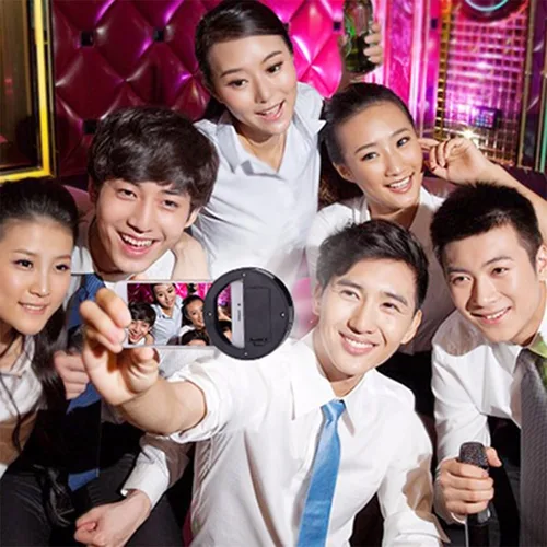 Imagen 2 del producto Anillo de luz LED con Clip para Selfie, luz de relleno para teléfono móvil, 36 LED