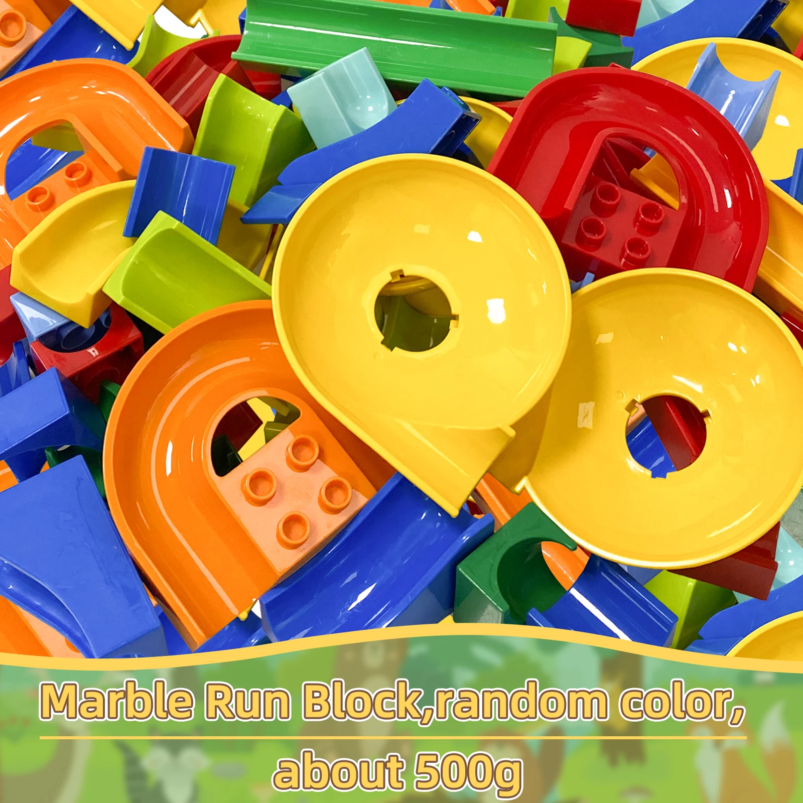 DIY Big Building Blocks Large Pegs For Toddlers Babys Classic Building Bricks Set Educational Building Toys Colorful 500g/bag