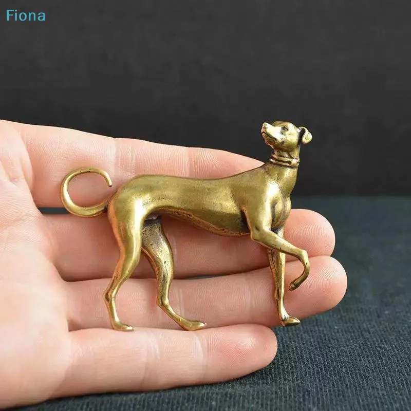 ✔Vintage Brass Greyhound Figurine,Miniature Whippet Dog Statue for Home Decor and Collectibles - view 3
