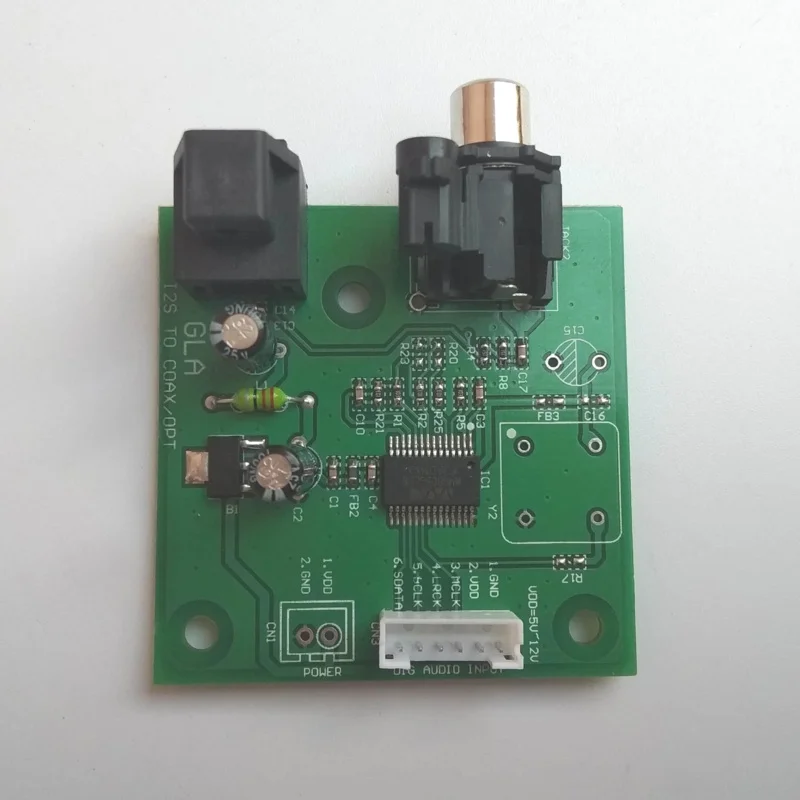 Плата коаксиального оптоволоконного вывода от I2S до SPDIF/входной коаксиальный выход IIS Поддержка выборки 44.1K~192K