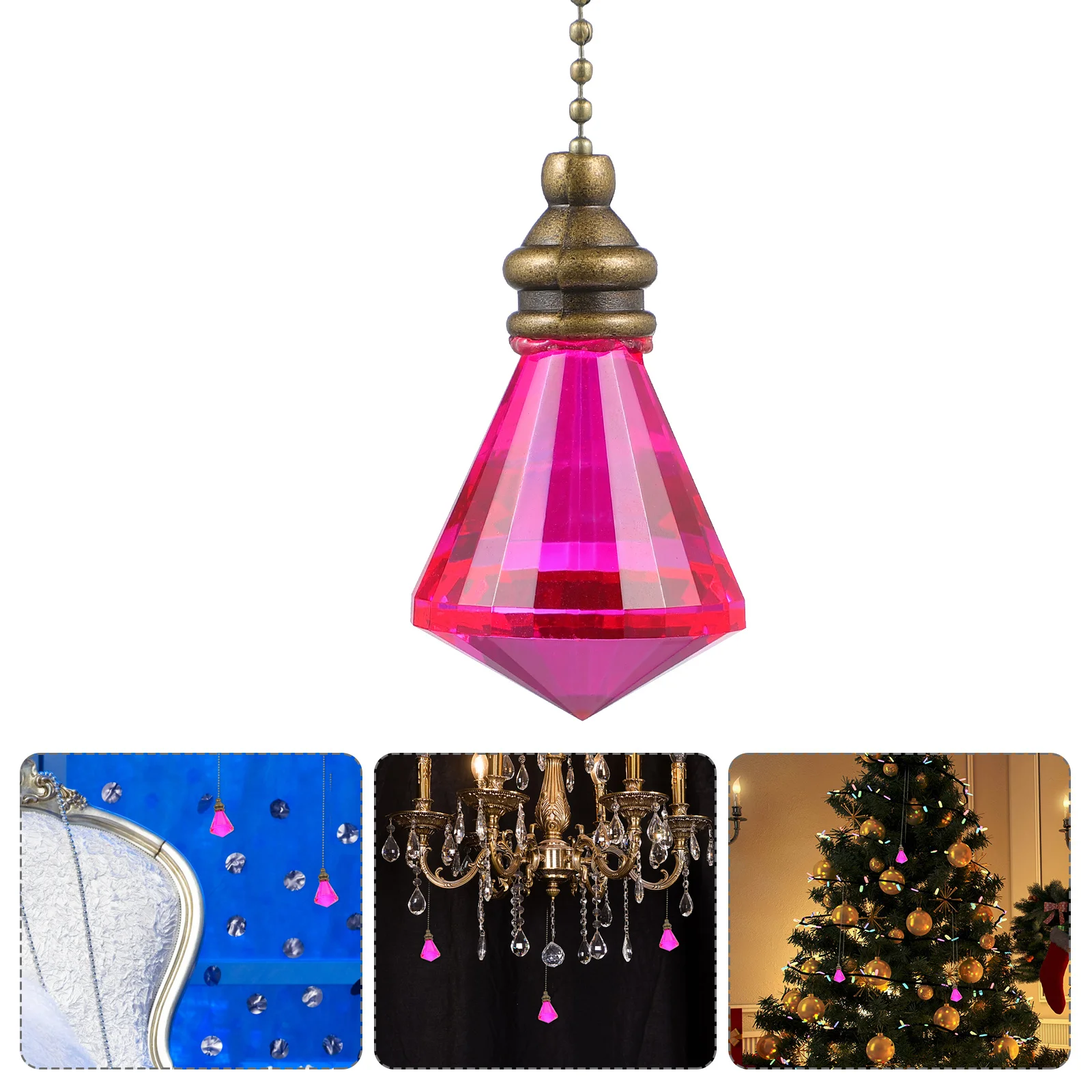 

Colorful Crystal Pendant Lamp Decorative Ball Hanging Ornament for Garden Balcony Christmas Tree Window Curtain Accessories