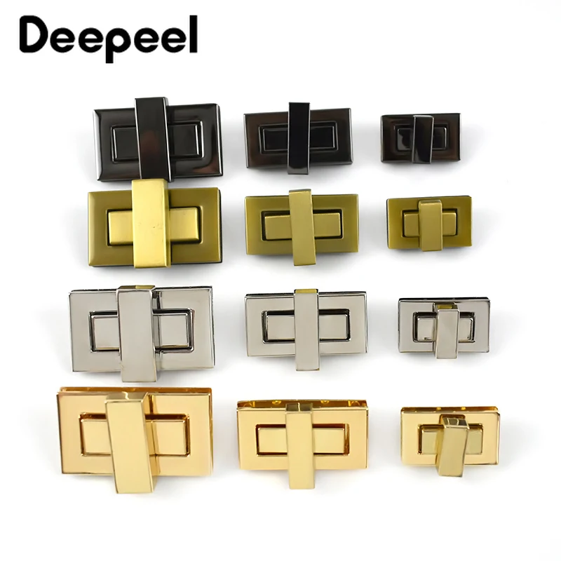 2pcs Deepeel Metal Turn Twist Lock Buckles for DIY Handbag Bag Purse Hardware Closure Clasp Bags Latch Parts Accessories BF616