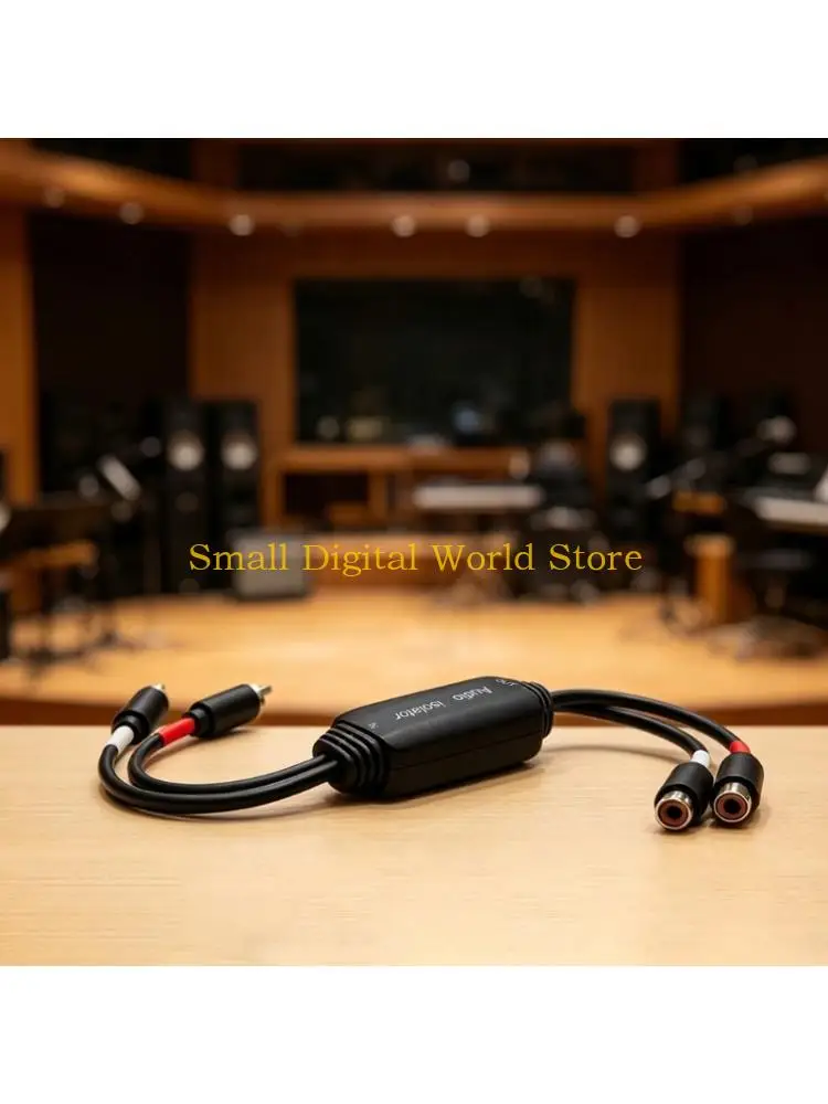 77UB Universal 20Cm Black RCAs Sound Ground Loopping Isolators for Multiple Devices