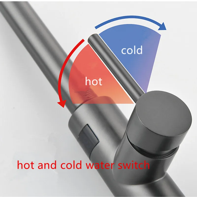 Newly Digital Touch Kitchen Water Faucets Hot and Cold Smart Sensor Kitchen Mixer Taps Gray/white/black Kitchen Sink Faucets