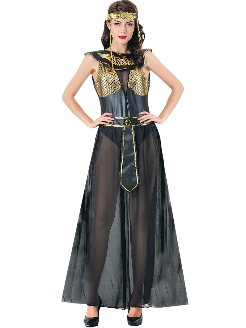 

MXL loween Godd Queen Costume Women's PU Leather Painted Skin Stage Performance Clothes Ladies Ethnic Stage Outfits