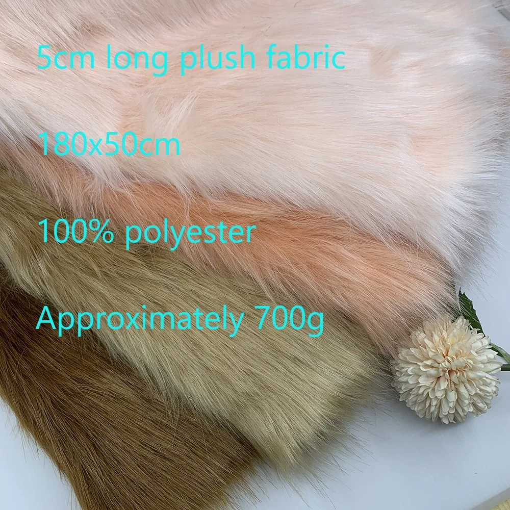 180x50cm 100% Polyester Plush Fabric 5cm Antibacterial Smooth Minky Fabric DIY Handmade Doll/animal Fur Faux Fur Fabric