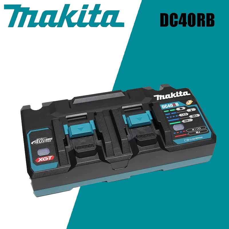 Makita DC40RB 40V Lithium Battery High Power Digital Charger Adapter BL4025 Converter ADO10 Makita DC40RB Dual Port Charger