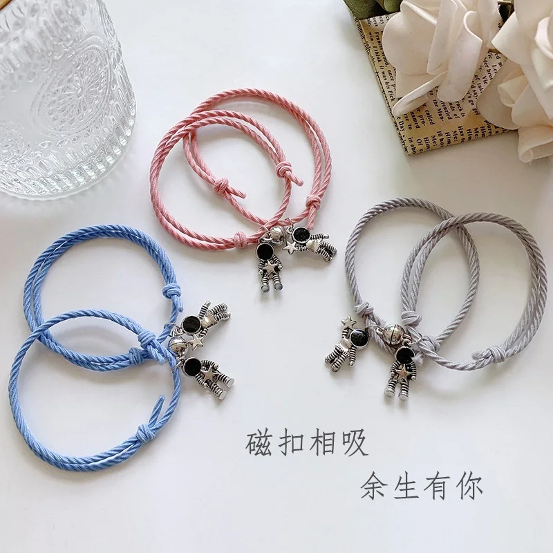 Two Magnets Attract Each Other, Couple's Head Rope, Girlfriend's Bracelet, Dual-purpose Hair Ring, Simple Style