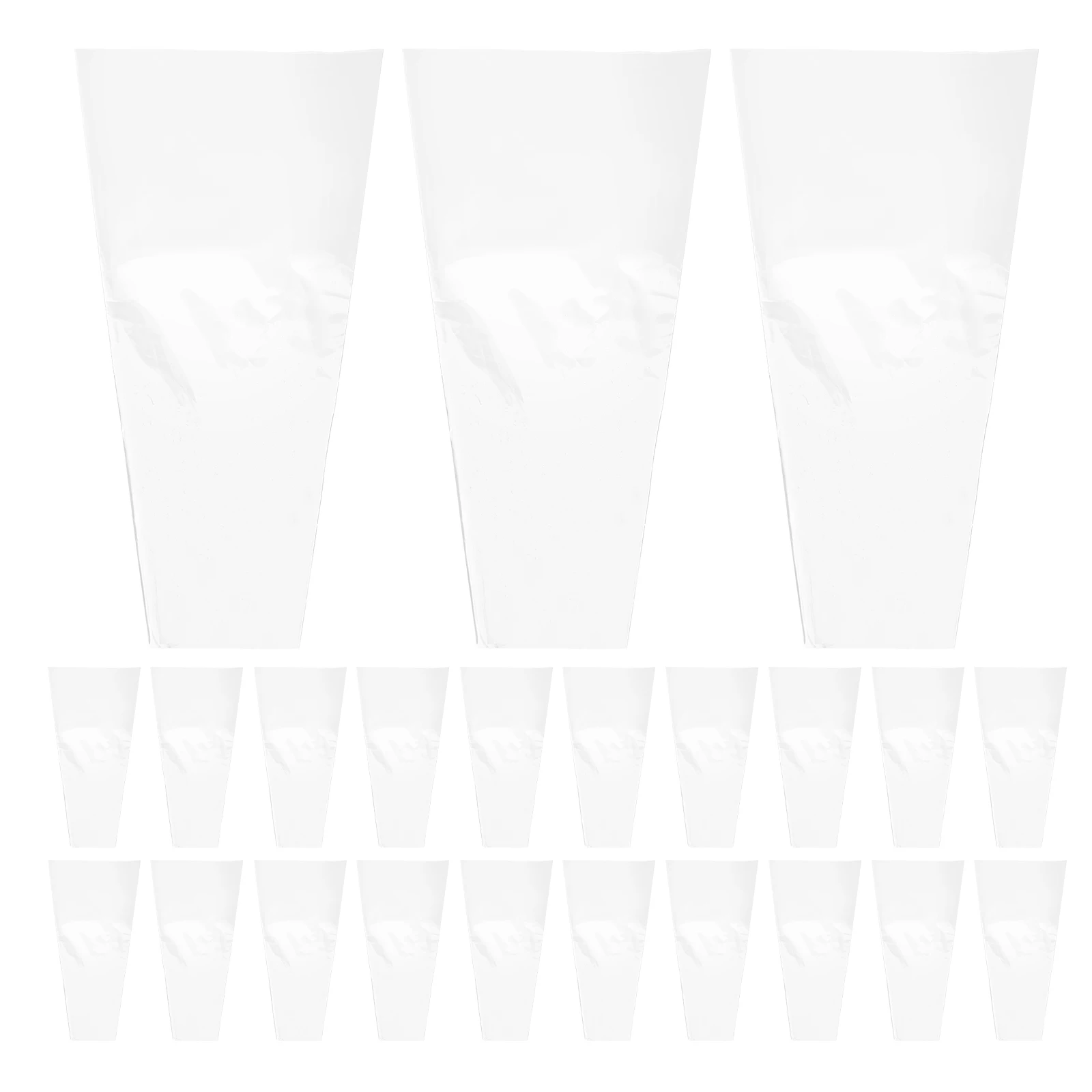 

50 Pcs Bouquet of Glass Paper Wrapping Bag Bags for Flowers Arrangements Bridal Shower Bride