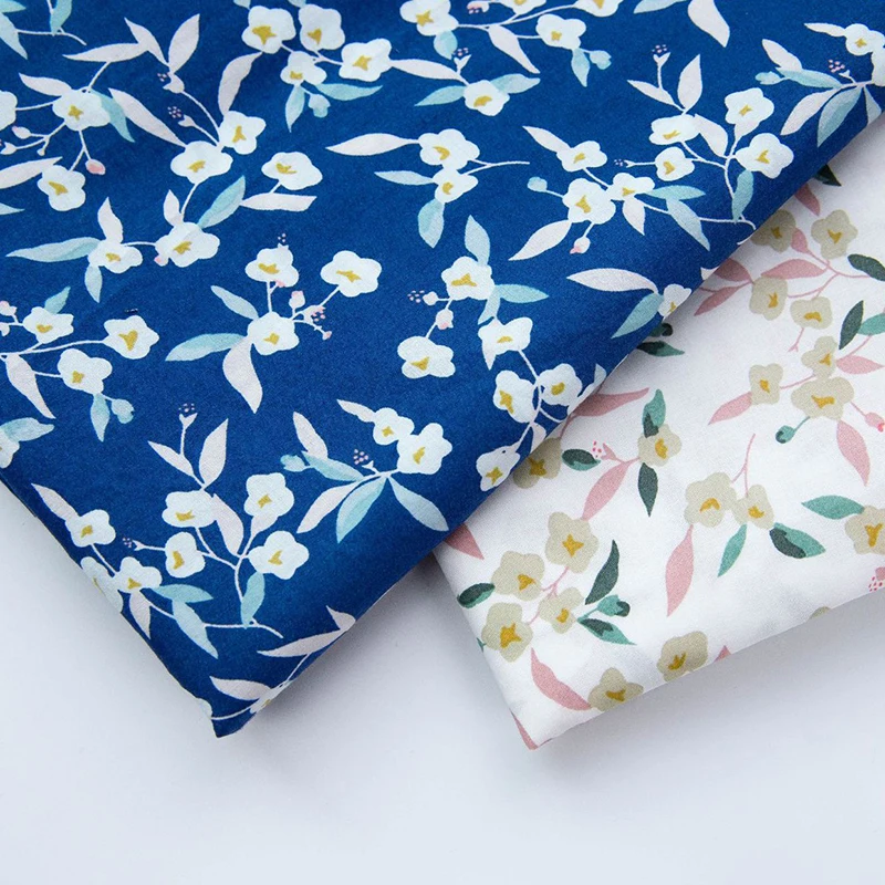 

Poplin Fabric for DIY Handmade Sewing Cotton High-Density Printing Cloth Pastoral Small Floral Dress Suspenders Shirt Patchwork