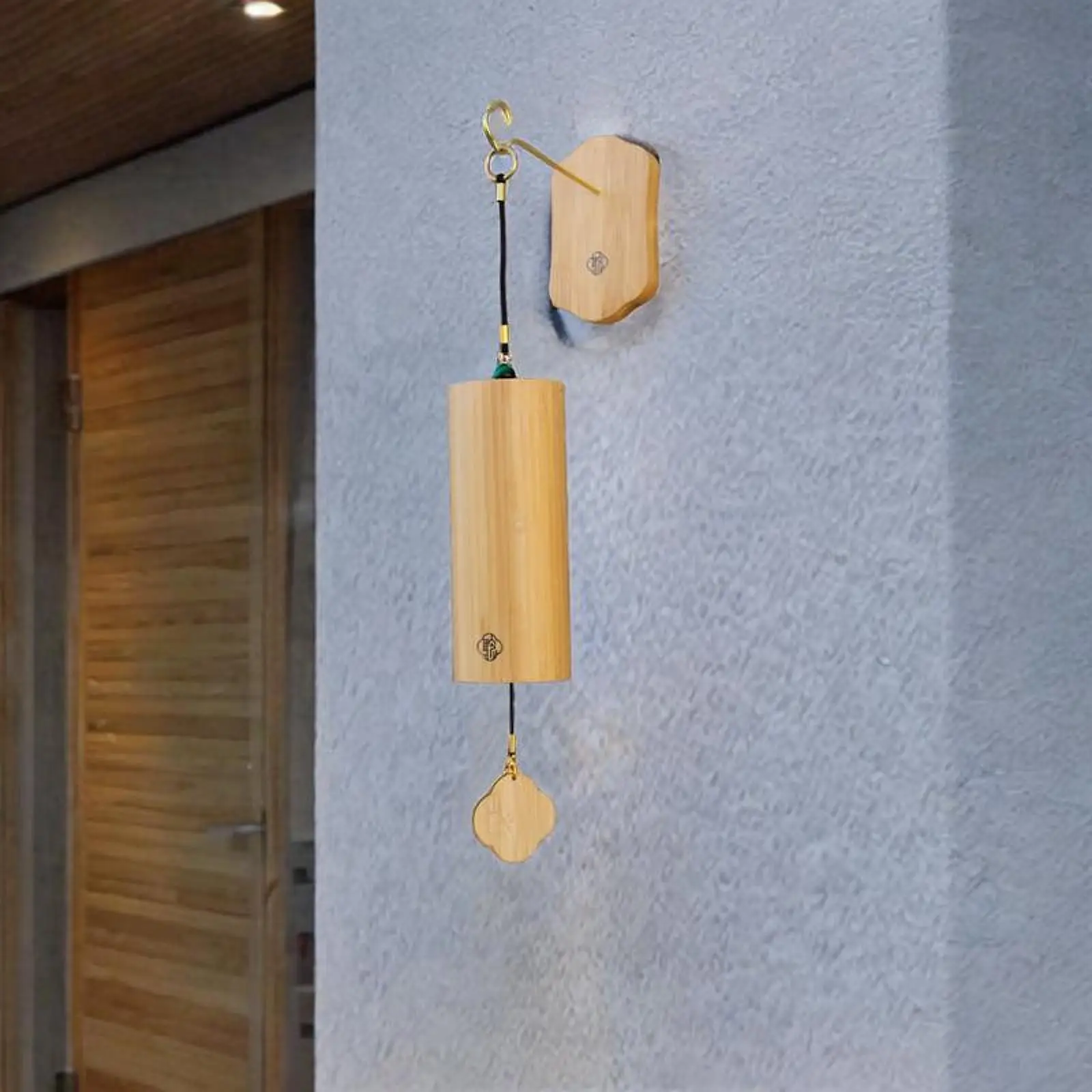 Indoor Lantern Bracket Wooden Wall Hook Wind Chime Stand Decorative Plant Hanger for Hallway Entry
