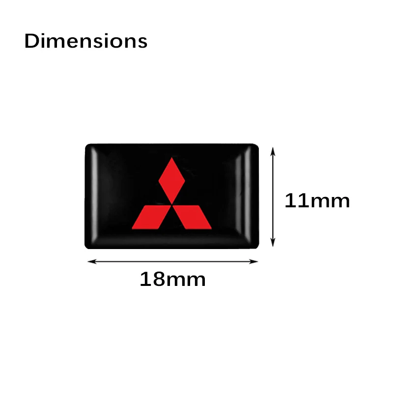 10pcs Car Styling 3D Emblem Epoxy Decoration Stickers For Mitsubishi Lancer Asx Outlander Pajero L200 RalliArt Auto Accessories