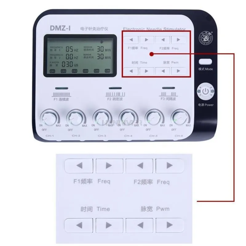 6 Output Advanced Digital Electrical Acupuncture Needle Muscle Stimulator Health Relax Electroacupuncture Patch Massager Device
