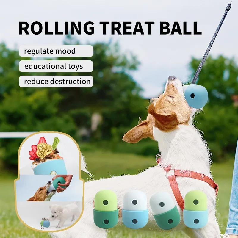 Freezable Silicone Dog Toy Make Ice Cream Treats By Filling Freezing Slow-Release Puzzle Ball Keeps Pets Cool Busy All Summer