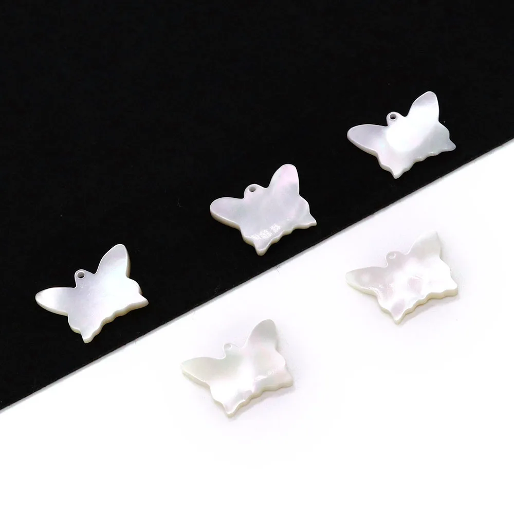 Natural Seawater Shell Butterfly Shape Pendant Making Elegant Glamour Fashion Jewelry DIY Necklace Earrings Ladies Accessories