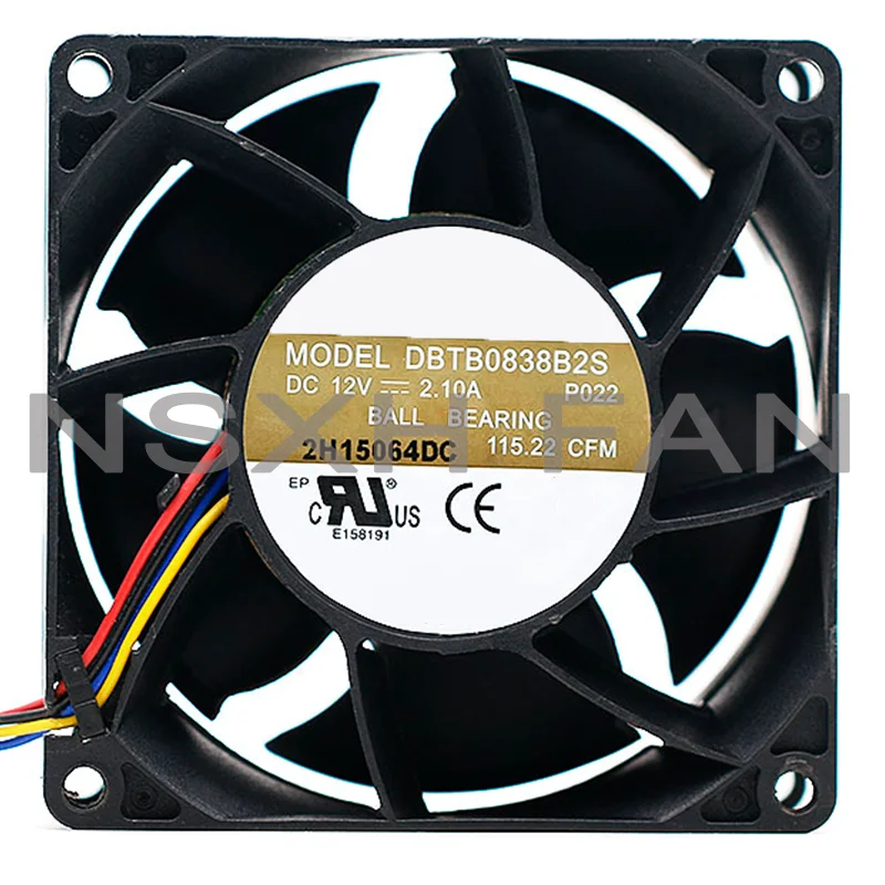 DBTB0838B2S 8038 12V 2.10A 80mm Four-Wire PWM 4-Pin Cpu Chassis Cabinets Cooling Fan