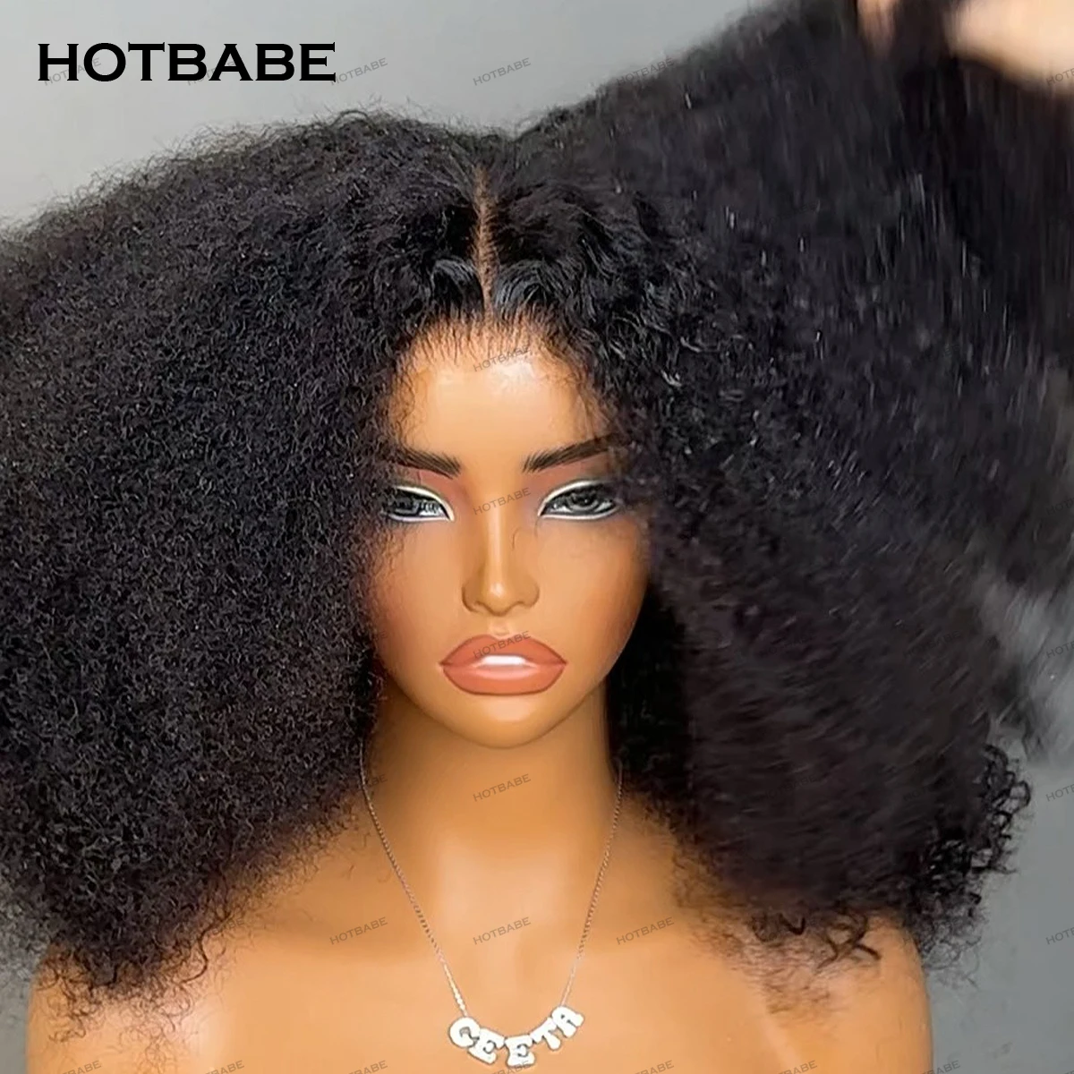 13×6 HD Transparent Lace Frontal Wig 360 HD Full Lace PrePlucked 400 Density Afro Kinky Curly For Women Glueless Human Hair Wigs