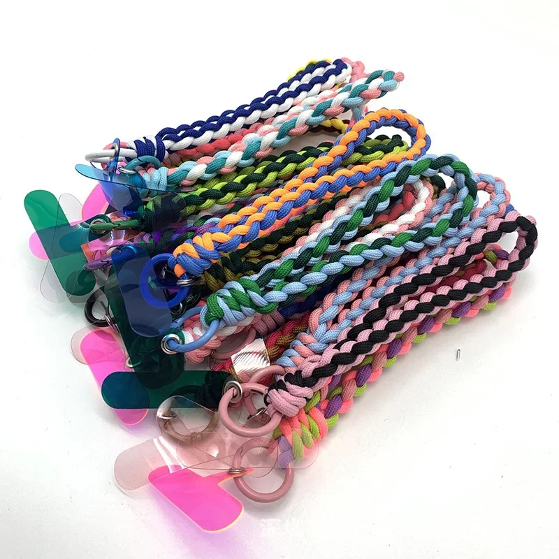 Handmade Four Strand Mobile Phone Hanging Rope, Anti Loss, Anti Drop, Multifunctional, Universal, Fashion Handrope