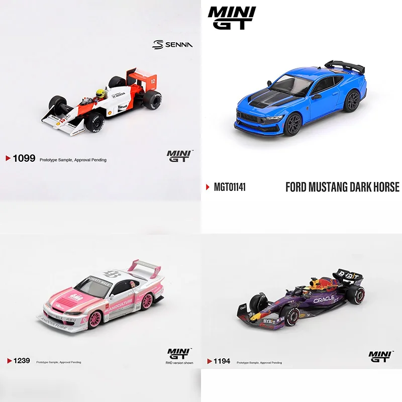 MINI GT 1:64 Oracle Red Bull Racing RB19 # 1 Max Verstappen McLaren MP4/4 # 12 Modèles de Voitures en Alliage Ayrton Senna
