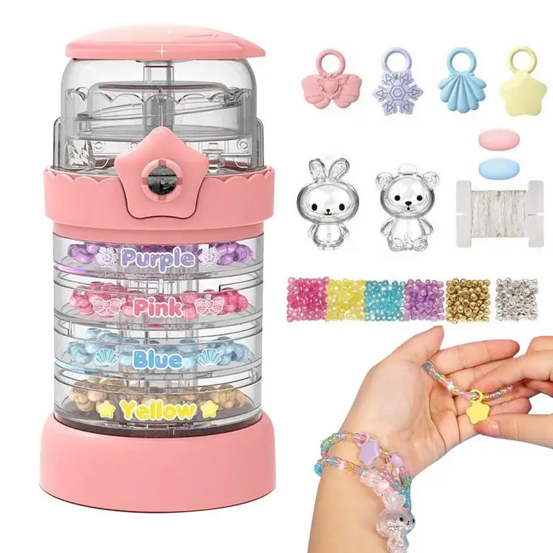 

Bead Spinner Kit Colorful Bead Spinner DIY Jewelry Making Supplies Christmas Gifts Supplies with Pendant Creative Crafts