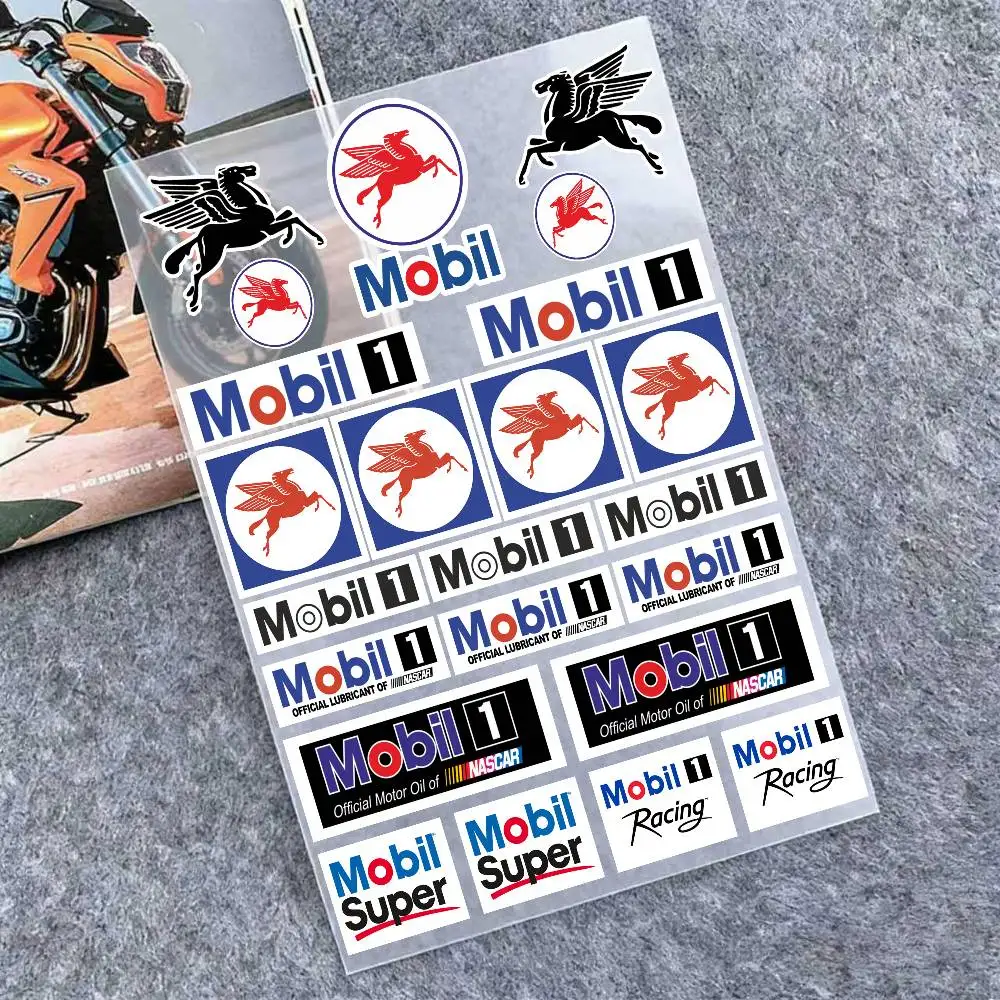 

Водонепроницаемые светоотражающие наклейки MOBIL для мотоциклов и автомобилей, легко снимаемые.