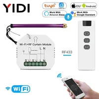 Smart Curtain Switch Module Tuya Voice Wireless Control Electric Roller Blinds Shutter Motor Switch DIY RF433 WiFi Breaker Alexa