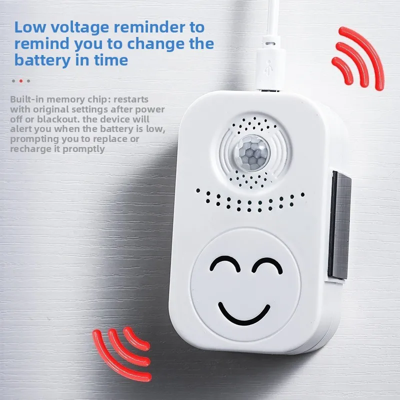 Motion Sensor Doorbell Wireless Door Entry Chime  Control Adjustable Volume for Shop Home