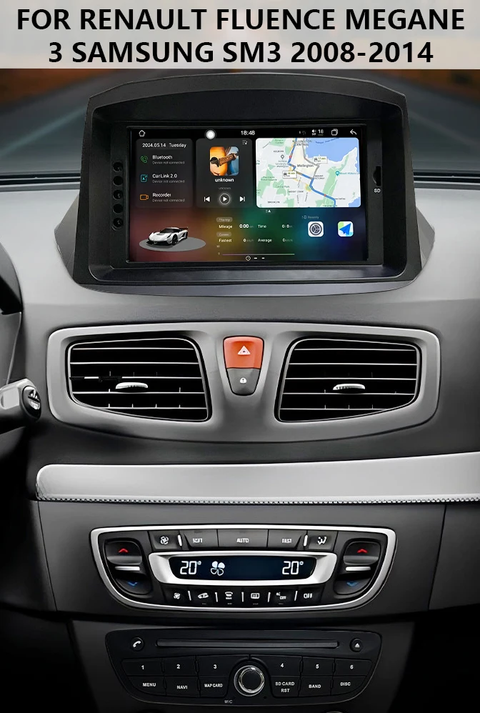 CHSTEK Car Radio For Renault Megane 3 Fluence SM3 Samsung 2008-2014 Navigation Wireless Carplay Bluetooth Android 4G WIFI Player
