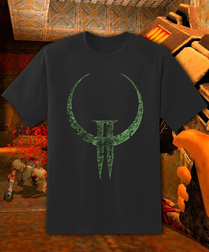 Quake 2 Retro Video Game T-Shirt Unisex Loose Fit Casual Pure Cotton Couple Streetwear Top vintage t shirt men clothing