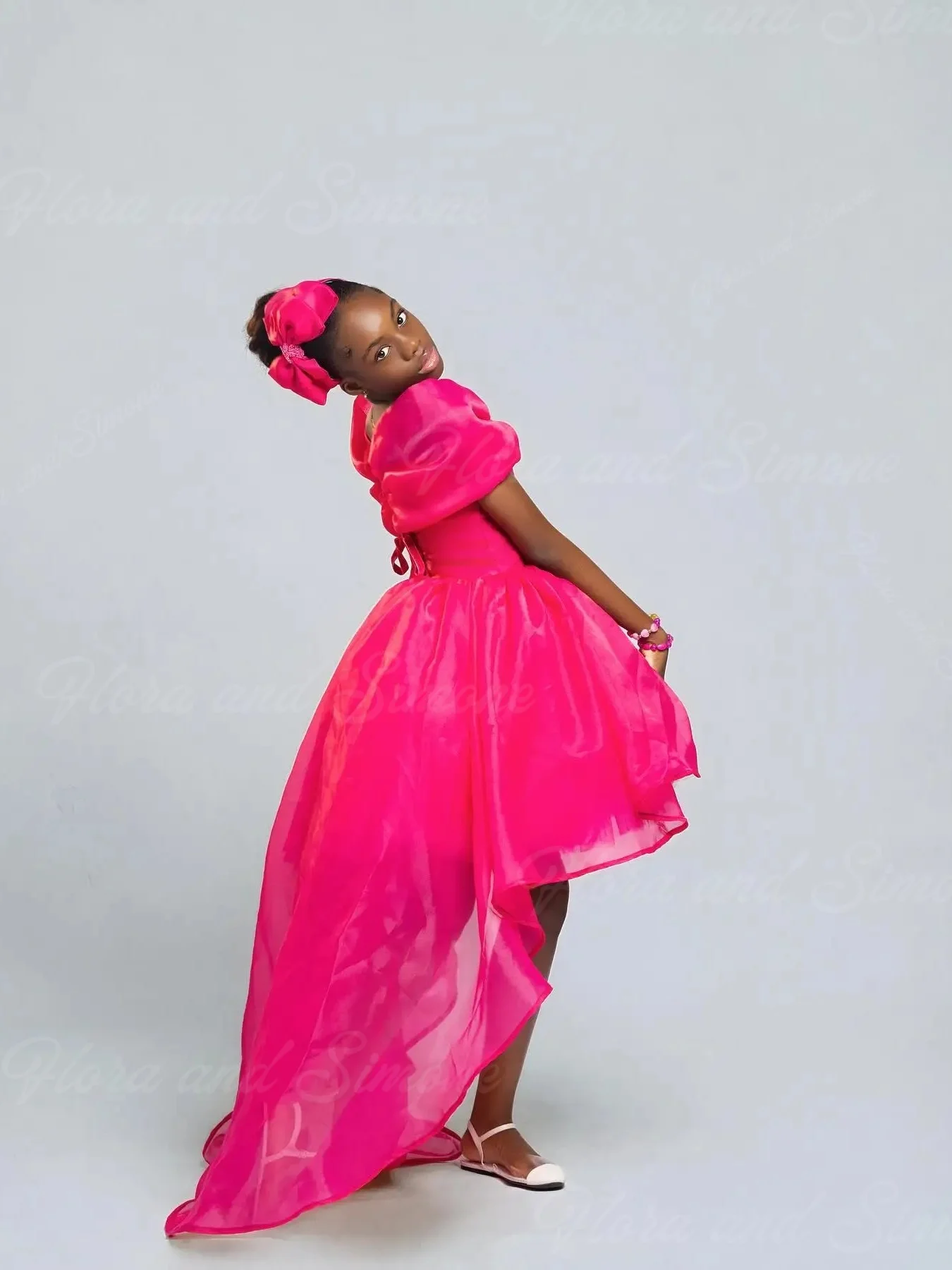 جميل ارتفاع منخفض الفتيات فساتين حفلات عيد ميلاد القمامة الأميرة زهرة فتاة فستان لحفل الزفاف مخصص الأطفال حفلة موسيقية فستان مخصص #3