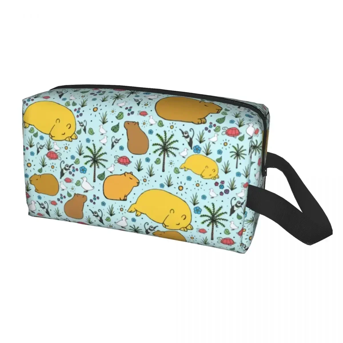 Kawaii Capybaras Pet Travel Toiletry Bag for Women Capybara  Of America Cosmetic Makeup Bag Beauty Storage Dopp Kit