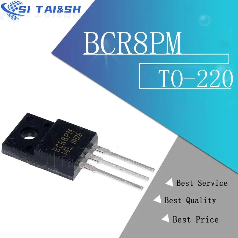 10pcs/lot BCR8PM-14L TO220 BCR8PM TO-220F 600V 16A