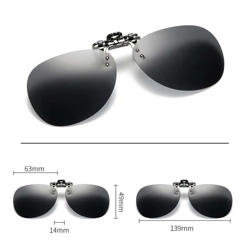 الطيار UV400 نظارات شمسية الاستقطاب كليب على النظارات الشمسية الرجال سائق السيارة في الهواء الطلق نظارات مكافحة وهج عدسة خمر النظارات FH0809