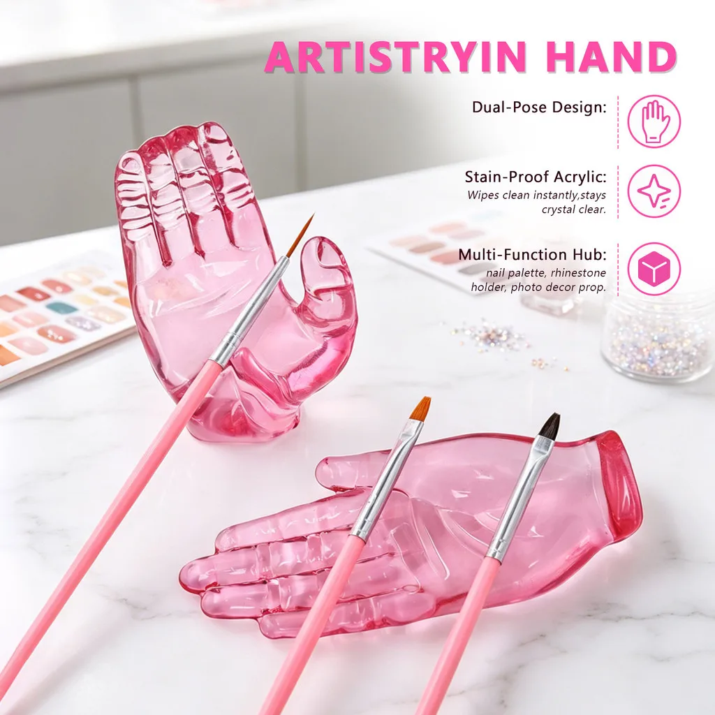 Hand Shape Nail Art Pen Holder Design Craft Acrylic UV Gel Brush Pen Holder Stand Electric Styling Tools Nail Brush Perfumes