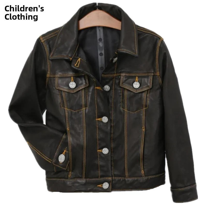 

Eco-Friendly f Tanned eepskin Jeans for Kids Boys And Girls Casual Sle Spring Autumn Season Thin Model Photoaphed