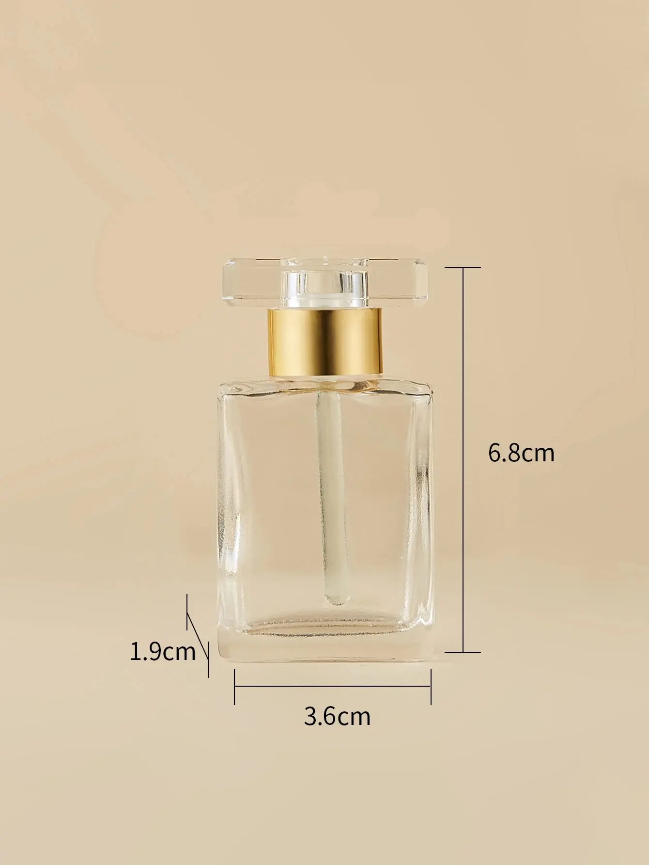 15ml Transparent Essence Bottle with Square Cover - Perfect for Essential Oils, Perfume, and More - Portable and Refillable