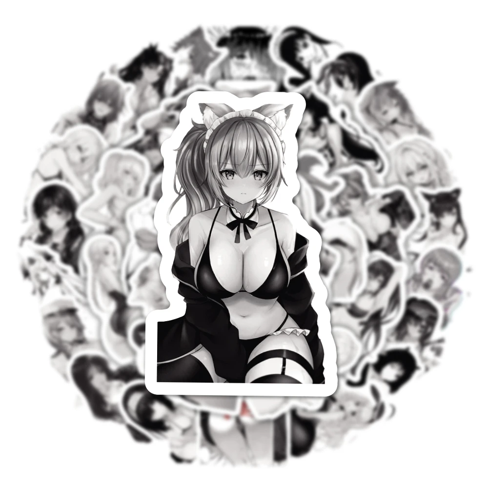 10/30/50/100pcs Anime Sexy Hentai Girl Waifu Stickers Skateboard Laptop Phone Computer Bike Car Guitar Cool Waterproof Sticker