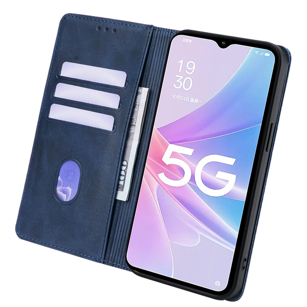 

Magnetic Phone Case for OPPO A57 A77 A57S A57E A77S A58 A78 A1X A58X A1 A78 A83 Leather Flip Wallet Case Card Slots Funda
